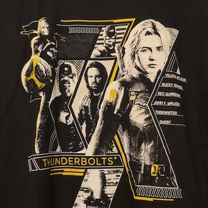 Size MEDIUM Marvel Thunderbolts Black T-Shirt
